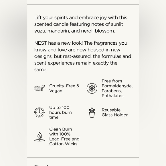 Nest Sunlit Yuzu & Neroli Three-Wick Candle, BRAND NEW - Picture 6 of 8